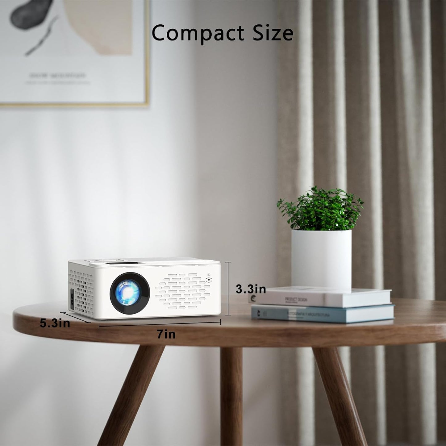 TMY Compact Projector with 80" screen