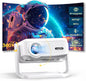 LISOWOD 360°Adjustable-Stand [WiFi & Electric Focus & Auto Keystone], 1080P Outdoor Movie Projector for Phone/TV Stick